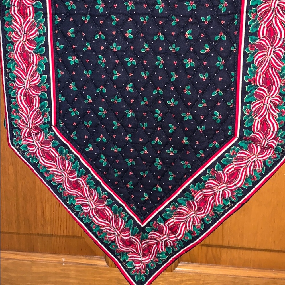 Vera Bradley Holiday Holly & Ribbons Table Runner